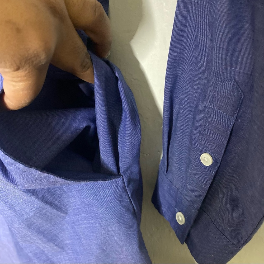 Banana Republic : size : 8 : casual blue denim chambray long sleeve shirt dress - Picture 9 of 11